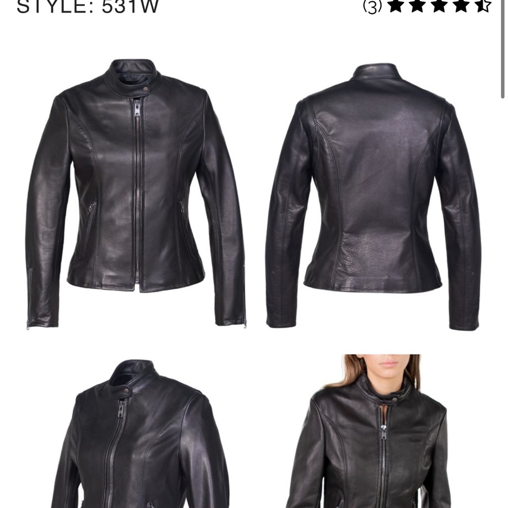 Schott 531W Lightweight Cowhide Cafe Racer Jacket size XL Black